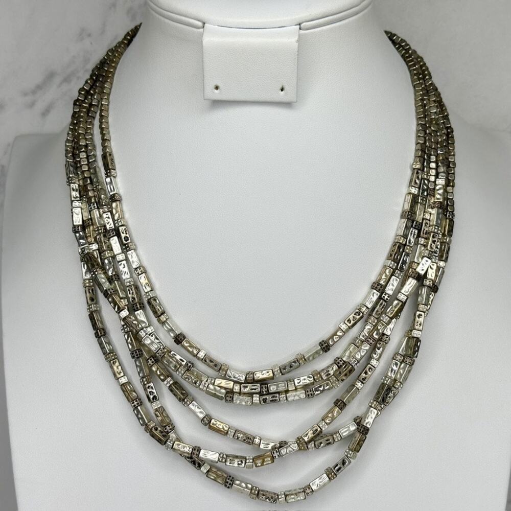Chico's Multi-Strand Layered Beaded Necklace ✨